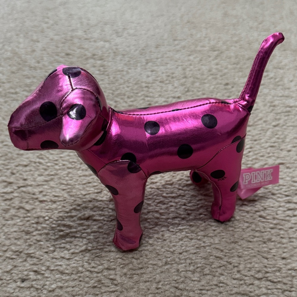 Victoria's Secret metallic collectible PINK dog pink